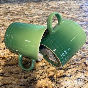 Le Creuset Stoneware Mugs - Set of 2 Bamboo Green